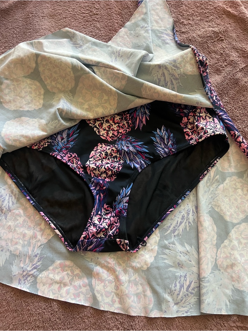 torrid Black Swim Skirt with Pink & Blue Pineapple Print - Picture 4 of 6